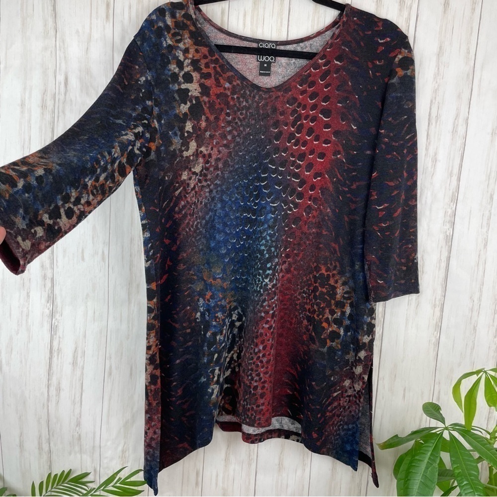 Clara Sun Woo leopard multi color sweater